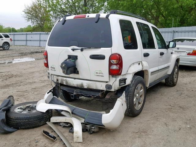 1J4GL58K76W262865 - 2006 JEEP LIBERTY LI WHITE photo 4