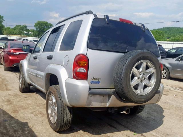 1J8GK58KX4W114630 - 2004 JEEP LIBERTY LI SILVER photo 3