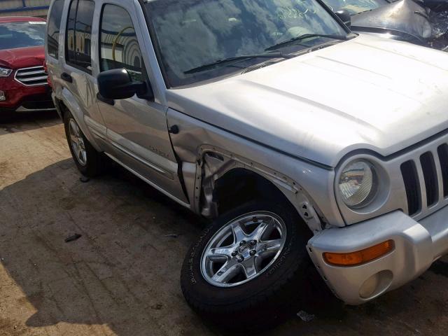 1J8GK58KX4W114630 - 2004 JEEP LIBERTY LI SILVER photo 9