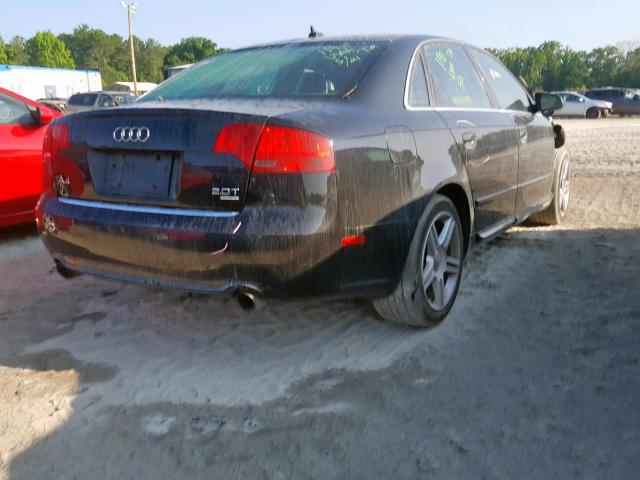 WAUDF78E68A032379 - 2008 AUDI A4 2.0T QU BLACK photo 4