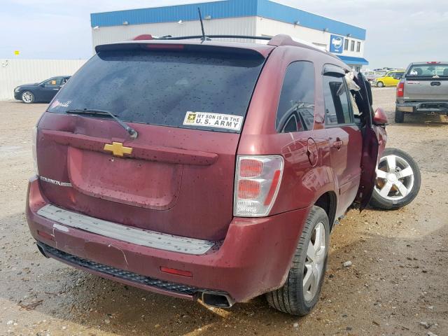 2CNDL937686284075 - 2008 CHEVROLET EQUINOX SP BURGUNDY photo 4