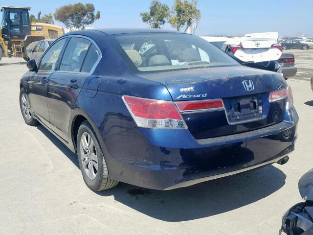 1HGCP2F43BA055880 - 2011 HONDA ACCORD LXP BLUE photo 3