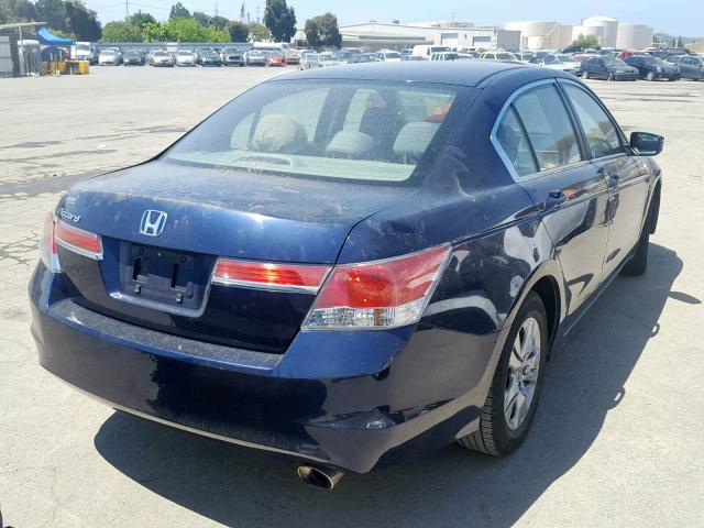 1HGCP2F43BA055880 - 2011 HONDA ACCORD LXP BLUE photo 4