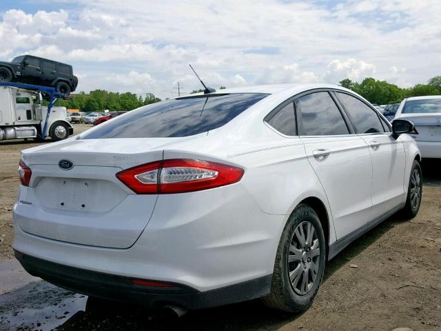 3FA6P0G71DR243790 - 2013 FORD FUSION S WHITE photo 4