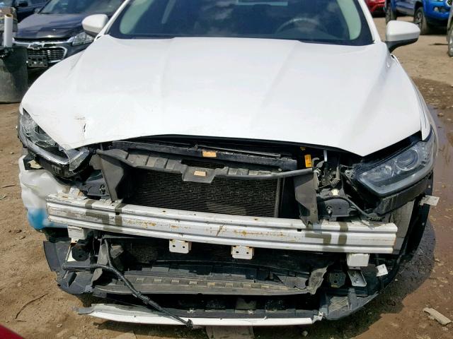 3FA6P0G71DR243790 - 2013 FORD FUSION S WHITE photo 7