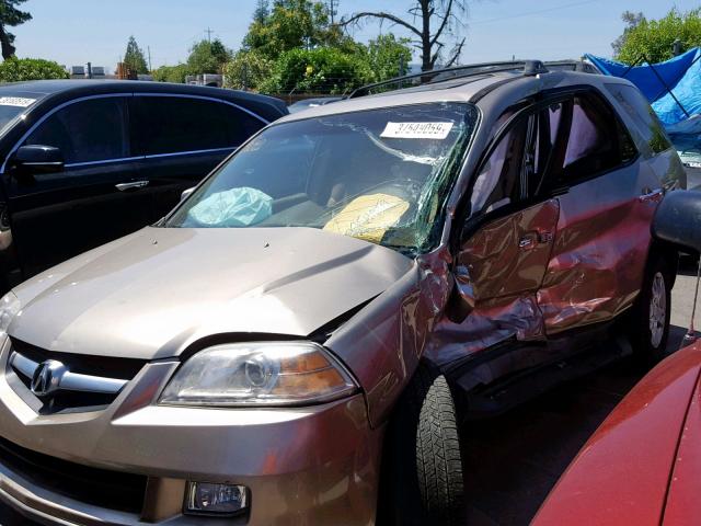 2HNYD18985H555470 - 2005 ACURA MDX TOURIN GOLD photo 2