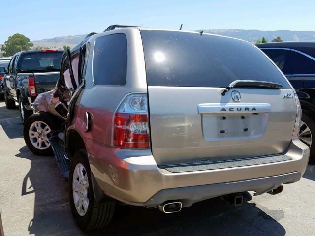 2HNYD18985H555470 - 2005 ACURA MDX TOURIN GOLD photo 3