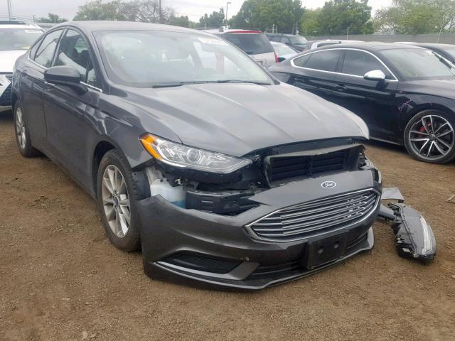 3FA6P0H70HR373516 - 2017 FORD FUSION SE CHARCOAL photo 1