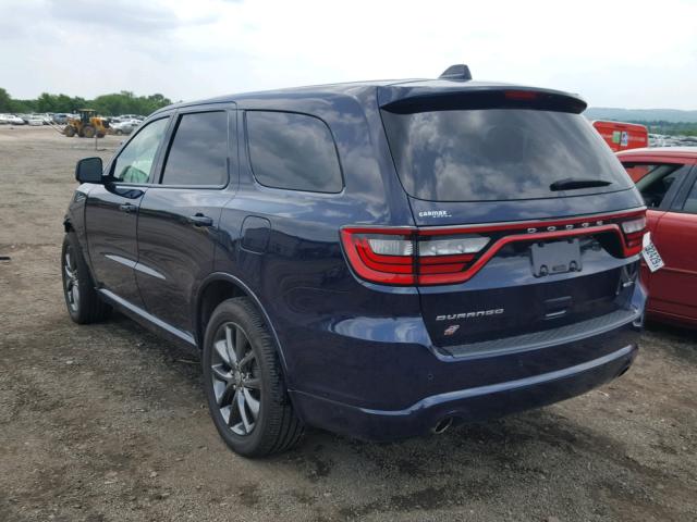 1C4RDJDG5JC126427 - 2018 DODGE DURANGO GT BLUE photo 3