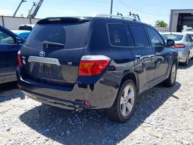 JTEDS42A882061570 - 2008 TOYOTA HIGHLANDER BLACK photo 4