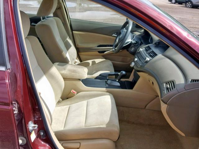 1HGCP264X9A101442 - 2009 HONDA ACCORD LXP MAROON photo 5