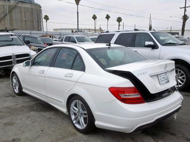 WDDGF4HB4EA899382 - 2014 MERCEDES-BENZ C 250 WHITE photo 3