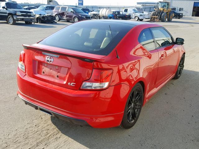 JTKJF5C72D3054065 - 2013 TOYOTA SCION TC RED photo 4