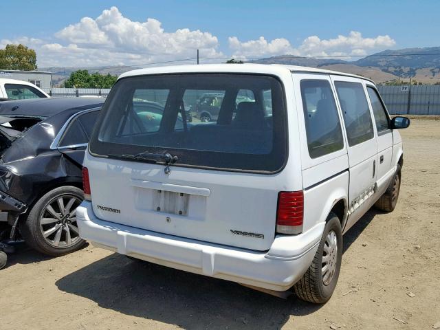 2P4GH2539RR616557 - 1994 PLYMOUTH VOYAGER WHITE photo 4