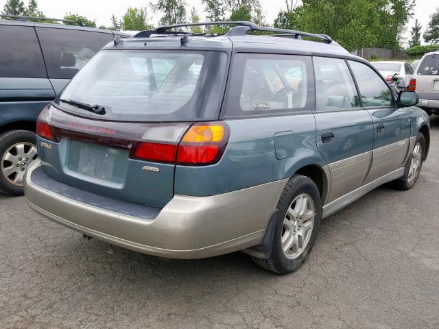 4S3BH6655Y7636231 - 2000 SUBARU LEGACY OUT GREEN photo 4