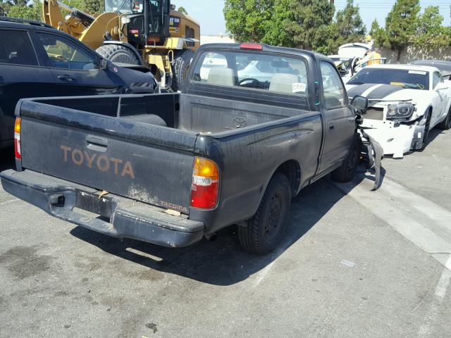 4TANL42NXTZ154577 - 1996 TOYOTA TACOMA BLACK photo 4