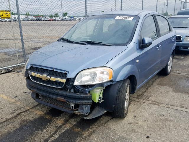 KL1TG56667B052241 - 2007 CHEVROLET AVEO LT BLUE photo 2