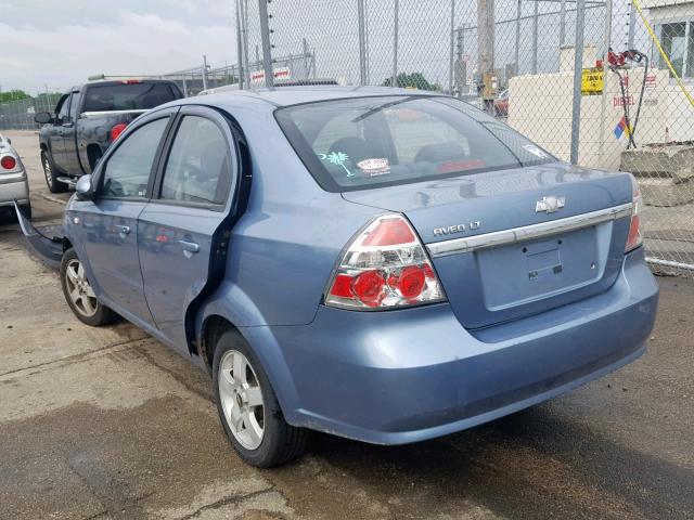 KL1TG56667B052241 - 2007 CHEVROLET AVEO LT BLUE photo 3