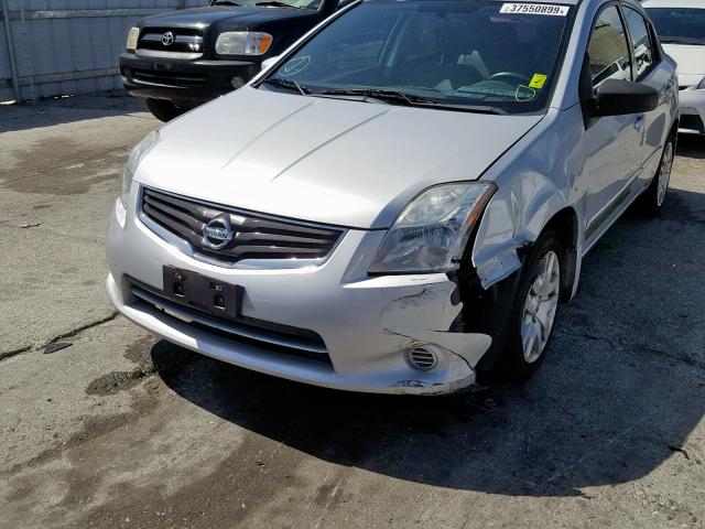 3N1AB6AP5CL720885 - 2012 NISSAN SENTRA 2.0 SILVER photo 9