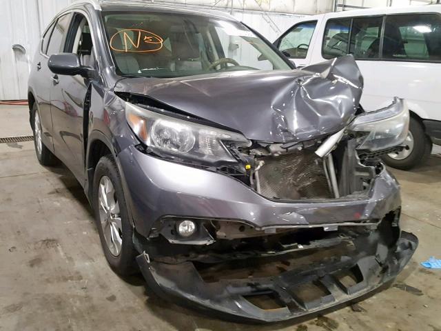 2HKRM4H7XDH645493 - 2013 HONDA CR-V EXL GRAY photo 1