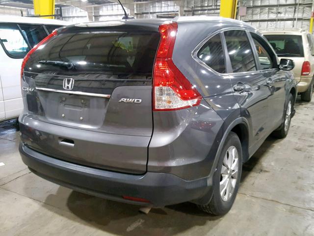 2HKRM4H7XDH645493 - 2013 HONDA CR-V EXL GRAY photo 4