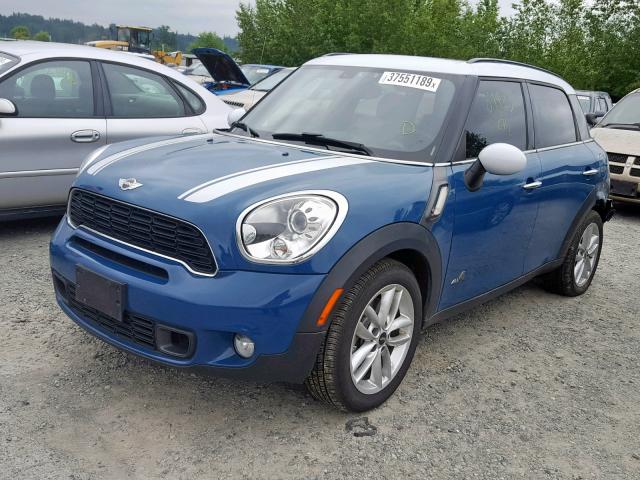 WMWZC5C50CWL61522 - 2012 MINI COOPER S C BLUE photo 2