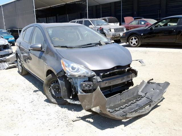 JTDKDTB3XF1106660 - 2015 TOYOTA PRIUS C GRAY photo 1