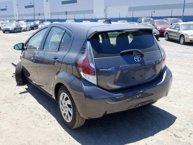 JTDKDTB3XF1106660 - 2015 TOYOTA PRIUS C GRAY photo 3