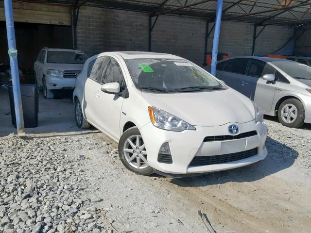 JTDKDTB3XD1032296 - 2013 TOYOTA PRIUS C WHITE photo 1