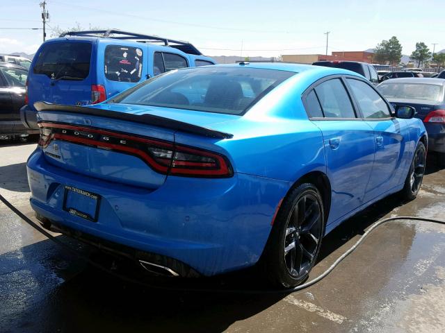 2C3CDXBG3KH510575 - 2019 DODGE CHARGER SX BLUE photo 4