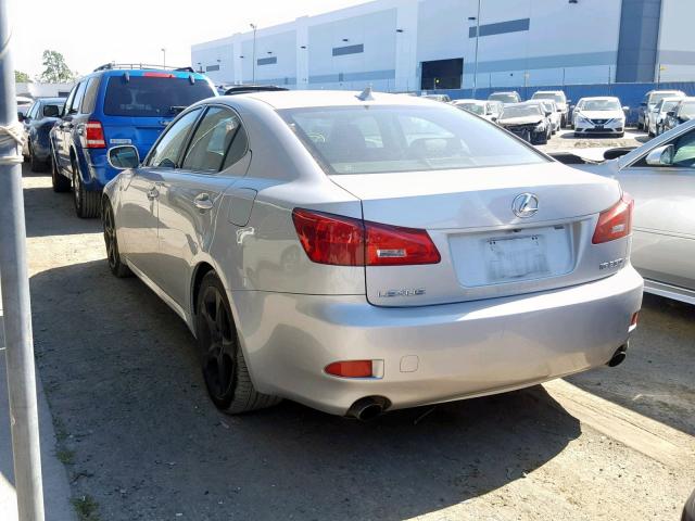 JTHBK262072052605 - 2007 LEXUS IS 250 SILVER photo 3