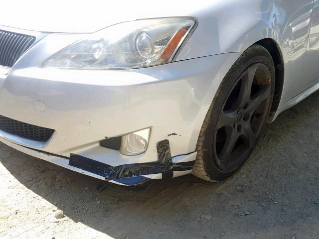 JTHBK262072052605 - 2007 LEXUS IS 250 SILVER photo 9