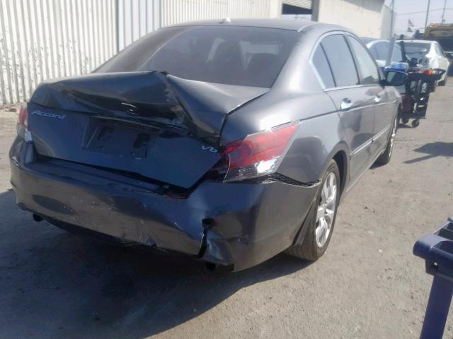 1HGCP36828A051482 - 2008 HONDA ACCORD EXL GRAY photo 4