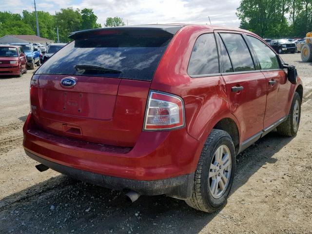 2FMDK36C58BB36225 - 2008 FORD EDGE SE RED photo 4