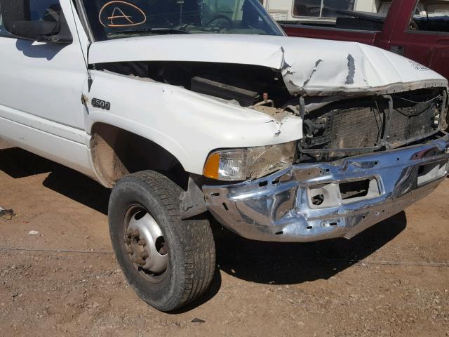 3B6MC36611M269536 - 2001 DODGE RAM 3500 WHITE photo 9