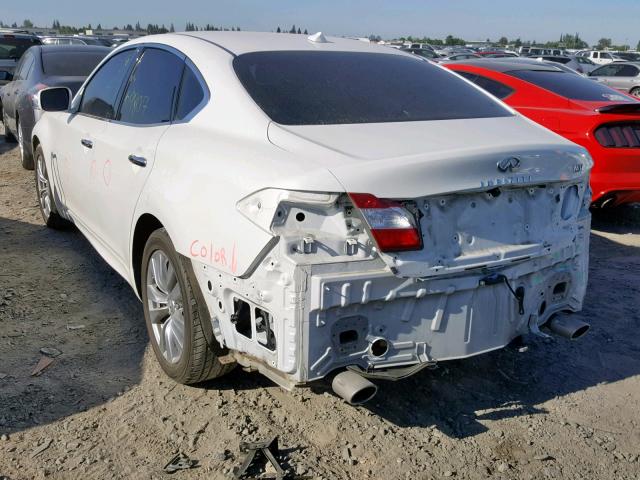 JN1BY1AP9BM326610 - 2011 INFINITI M37 WHITE photo 3