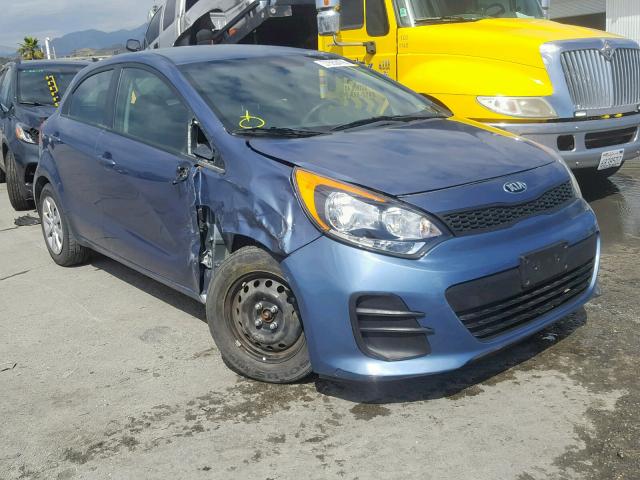 KNADM5A35G6640057 - 2016 KIA RIO LX BLUE photo 1