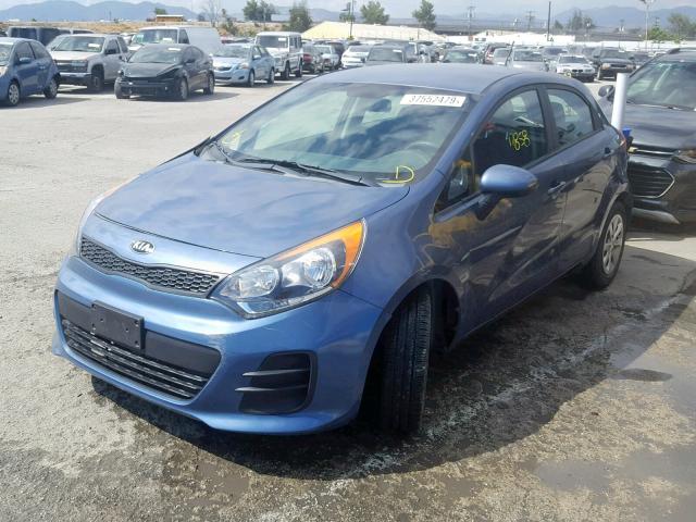 KNADM5A35G6640057 - 2016 KIA RIO LX BLUE photo 2