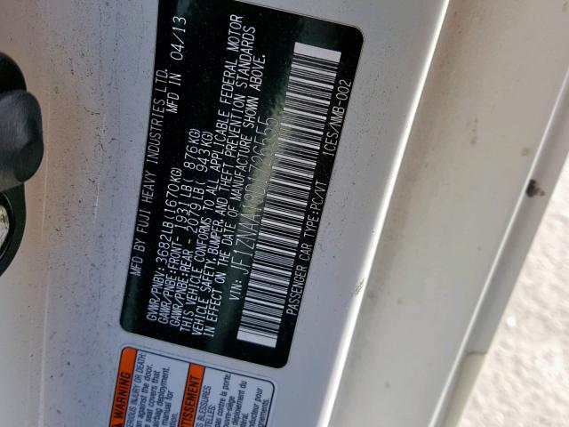 JF1ZNAA18D1726555 - 2013 TOYOTA SCION FR-S WHITE photo 10