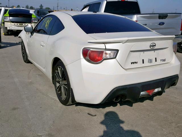 JF1ZNAA18D1726555 - 2013 TOYOTA SCION FR-S WHITE photo 3