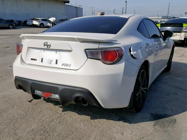 JF1ZNAA18D1726555 - 2013 TOYOTA SCION FR-S WHITE photo 4