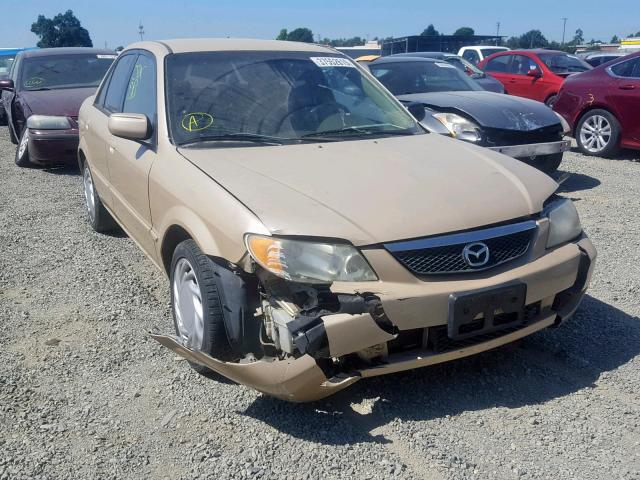 JM1BJ225321577256 - 2002 MAZDA PROTEGE DX GOLD photo 1