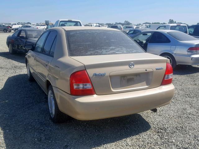 JM1BJ225321577256 - 2002 MAZDA PROTEGE DX GOLD photo 3