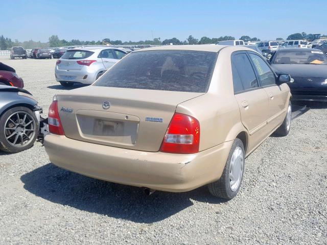 JM1BJ225321577256 - 2002 MAZDA PROTEGE DX GOLD photo 4