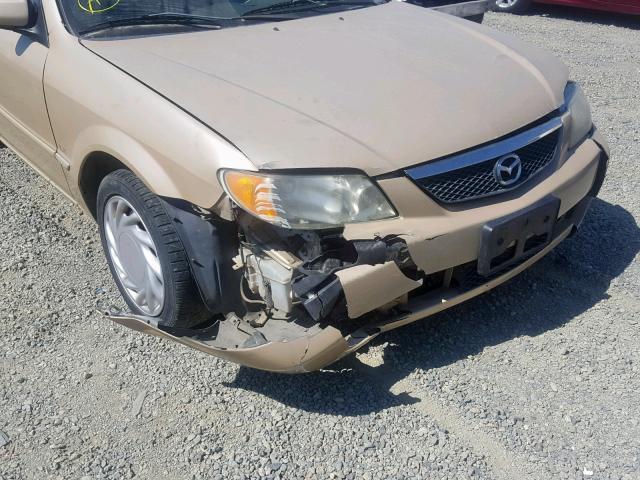 JM1BJ225321577256 - 2002 MAZDA PROTEGE DX GOLD photo 9