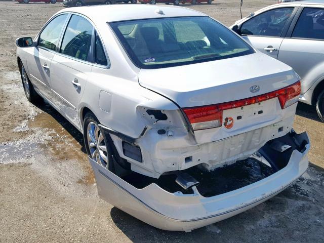 KMHFC46F97A229667 - 2007 HYUNDAI AZERA SE WHITE photo 3