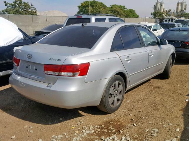 5NPET46CX6H060577 - 2006 HYUNDAI SONATA GL SILVER photo 4