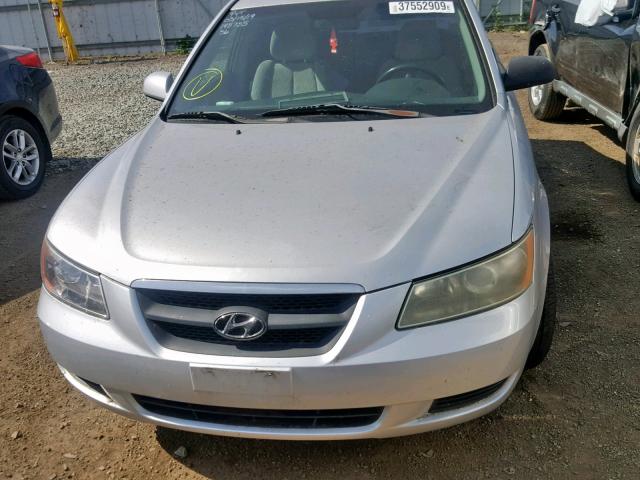 5NPET46CX6H060577 - 2006 HYUNDAI SONATA GL SILVER photo 9