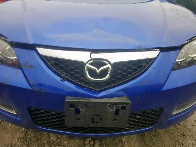 JM1BK32F771708840 - 2007 MAZDA 3 I BLUE photo 9