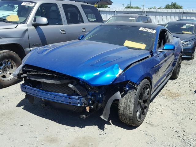 1FA6P8CF9H5323889 - 2017 FORD MUSTANG GT BLUE photo 2